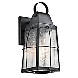 Kichler tolerand 1-light外部壁ランタンとクリアSeedyガラス 17-Inch 49553BKT 1