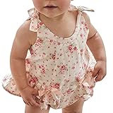 Domybestベビー ロンパース 女の子 ベビー服 ロンパース 可愛い 赤ちゃん ボディスーツ カバーオール 連体服 ジャンプスーツ カジュアル 春　夏　フリル　花柄　蝶結び　新生児　赤ちゃん　出産