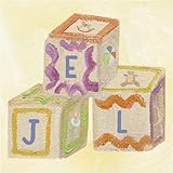 Oopsy daisy Baby Blocks Stretched Canvas Wall Art by Donna Ingemanson, 7 by 7-Inch [並行輸入品]