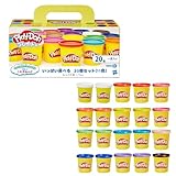 ハズブロ(HASBRO) プレイ・ドー Play-Doh いっぱい遊べる 20個セット(11色)、85gのシングル缶20個入り、計1.7kg、対象年齢2才以上、子ども向けのこむぎねんど A7924 正規品
