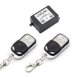 eMylo DC 24 V 1チャンネル433 MHz RFリレースマート学習ワイヤレスリモートコントロールスイッチ2個送信機と受信機