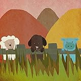 Green Leaf Art Farm Little Animals II Canvas Art [並行輸入品]