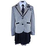 ギンガム スーツ 大きめサイズ フォーマル 女の子 ガールズ 冠婚葬祭 卒業式 入学式 fo-63204 170B クロ無地