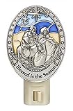 Blessed Is the Season – Nativity Scene Stain Glass NightLight by Ganz