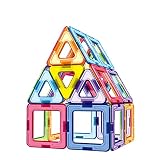 磁石ブロック マグネット 磁石付き積み木 磁性構築ブロックのおもちゃ 知育玩具 カラフルゲーム モデルDIY Toys For Kids 46ピース LT1002