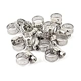 uxcell ホースパイプ クランプ　ステンレス鋼 6mm to 12mm クリップ ファスナー　15個入り