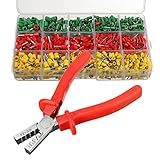 pre-insulated製フェルール端子圧着ツールCrimper Plier with 990pcチューブエンド端子詰め合わせキット