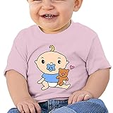 ファッション ボーイとガール 可愛い キュート おしゃぶり 赤ちゃん Ｔシャツ 体に合う Pink Size 12 Months