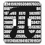 3drose LSP _ 164994 _ 2 Pi Symbol on数数学数学的数値Sign数学者のライトスイッチカバー