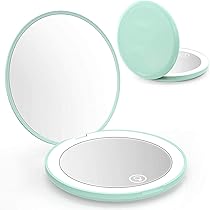 Amazon | CALLC ミラー 鏡 10倍拡大鏡付 LEDライト付き 両面コンパクト