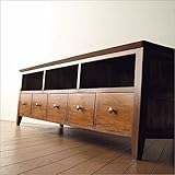 テレビ台 テレビボード 無垢材 天然木 シンプル モダン アジアン家具 完成品 チークローボード150 [wat7714]