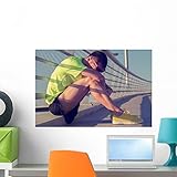 Tired Injured Jogger Big壁壁画by Wallmonkeys Peel and Stickグラフィックwm366767 24"W x 16"H - Medium FOT-7862