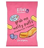 Ella's Kitchen Grab Me Melty Puffs Strawberries + Bananas from 7 Months 20g - エラのキッチンには7ヶ月20グラムから私メル