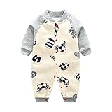 ALLAIBB ベビー服 男の子 春秋 新生児 ロンパース カバーオール 前開き 長袖 おしゃれ カコイイ 生産お祝い ギフト size 66(3-6ヶ月) (ボタン付き 赤)