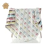 1989S 6重ガーゼケット ベビー ブランケット 子供用 毛布 （110*110cm） (さる)