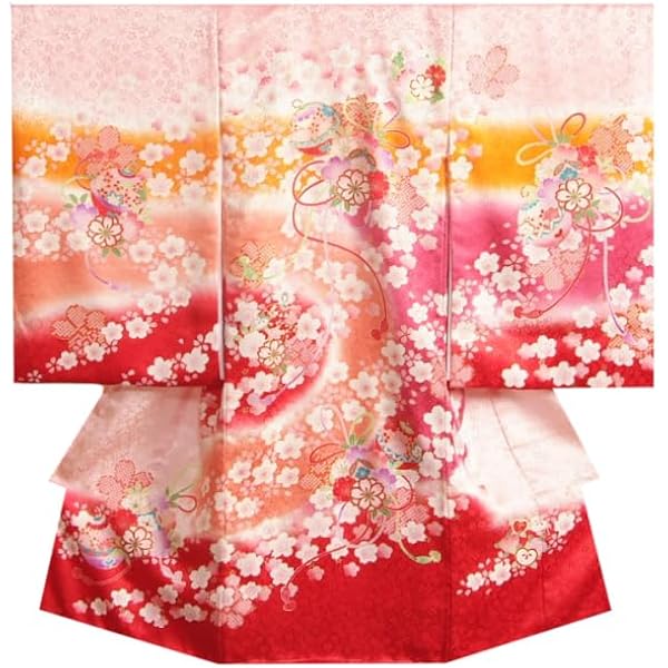 あこがれゆめ]お宮参り 女の子 着物 正絹 のしめ 初着 産着aj31040