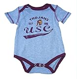 USC Trojans Est 1880 Infant Onesieサイズ12ヶ月NCAA AUTHENTIC Distressed印刷ボディスーツ – グレークリーパー
