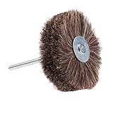 研磨用ホイールブラシ 馬毛ホイールブラシ ポリッシャー用 電動ドリル用 研磨ヘッド 車輪/金属/ジュエリー/セラミックス/鏡面 垢取り用 研磨ツール 6x80x105mm