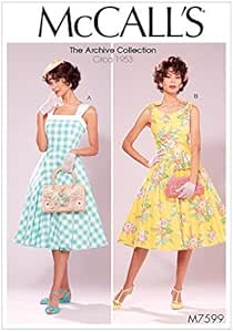 Amazon Co Jp Mccall The Archive Collection Circa 1953 ワンピースドレスの型紙セット サイズ Us6 8 10 12 14 M7599 並行輸入品 ホーム キッチン