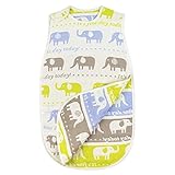 OOKISTORE ふわふわ6重ガーゼスリーパー 寝冷え防止 ボタン開閉式 吸水性・通気性・吸湿性・速乾性 夏冬 冷暖房対策 35*58 cm(新生児~3歳頃) (ぞう)