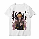 OUHUAN 東京卍リベンジャーズ Tシャツ 半袖 トップス 夏服 コスプレ衣装 子供用 大人用 通気性 日常服 上着 記念シャツ スウェットシャツ スウェット (color10#,150)