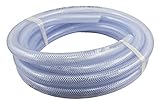 Duda Energy HPpvc038-328ft 328' x 3/8 ID High Pressure Braided Clear Flexible PVC Tubing Heavy Duty 