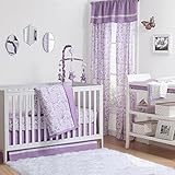 Purple Rose Floral 4 Piece Baby Crib Bedding Set by The Peanut Shell by The Peanut Shell