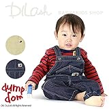 デニム＆コーデュロイオーバーオール/dumpdom(ダンプドム)秋 ベビー 赤ちゃん 男の子 100 オフホワイト