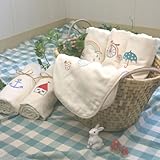 無添加 国産8重ガーゼケット《ロゴシリーズ》【85c×110c】【日本製】(レインボー)