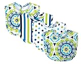 Trend Lab Waverly Solar Flair Bib Set, Blue/Green, 4 Count by Trend Lab