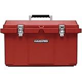 アイリスオーヤマ 工具箱【幅約64.5×奥行約35×高さ約37cm】頑丈 天面耐荷重 約300kg 踏み台にもなる インナートレー 付きウエストケース 2個 持ちやすい ゴム製グリップ 深型サイズ 電動工具 丸ノコ ラッカー缶 ハードプロ 64 レッ