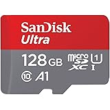 SanDisk 128GB Ultra microSDXC UHS-I Memory Card with Adapter - 120MB/s, C10, U1, Full HD, A1, Micro SD Card