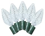 Queens of Christmas C-25C9PW-12G 25 Count Commercial Grade Christmas String Light with Pure White LE