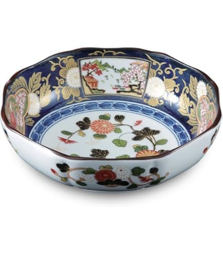 Amazon.co.jp: 林九郎窯 古伊万里 献上錦相魚紋 盛皿 : ホーム＆キッチン