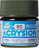 GSI クレオス(GSI Creos) GSIクレオス アクリジョンカラー カーキグリーン つや消し 10ml 模型用塗料 N80