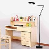 アメリカンフロアランプリビングルーム釣りライトLED学習ピアノライトシンプルなベッドルームの研究ロングアームフロアランプ光源なし ( 色 : #1 )