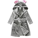 Pumpumly 子ども用バスローブ タオル地 お風呂 可愛い 出産祝い贈り物にも 漫画動物モデル 少年少女のバスローブ
