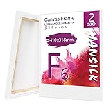 HANSILK キャンバス 張りキャンバス キャンバスボード F6-2 410mmx318mm 【2枚】油絵 画材 画布 油絵の具 ギャラリー用 油彩・アクリル兼用 化繊綿製 オイル漏れ防止 厚手 中目 子供 初心者 野外 学校 絵画教室 美術装飾 ギャラリー用 油彩・アクリル兼用 壁に掛ける 部屋飾り