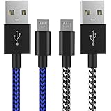 【Xbox One / PS4 コントローラー対応】 充電 Micro USB ケーブル 3m 【2本セット】 ナイロン編み 高耐久素材/急速充電/高速したデータ転送 DUALSHOCK4 Xbox Galaxy Xperia Android各種 電