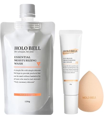 Amazon.co.jp: HOLO BELL 高保湿 メンズ スキンケア 3点セット 洗顔料