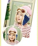 ベビー ＆ キッズ 用 パイロット 風 ハット 赤ちゃん 可愛い 耳あて パイロットキャップ パイロット帽 フェイクファー なりきり 子供用 こども もこもこ 温かい 帽子 カッコイイ 秋冬 防寒 全