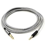 Earmax 高純度OFCナイロンプレードケーブル 4フィート ゼンハイザー HD4.30 HD400S, HD350BT, HD4.40BT, HD4.50BTNC, HD458, HD458BT, HD450BT, Momentum Headphoneに対応 3.5mmから2.5mm