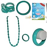 Black Friday Sale Silicone Teething Necklace & Bangle/Bracelet Green for Mom to Wear. Made By Soft C