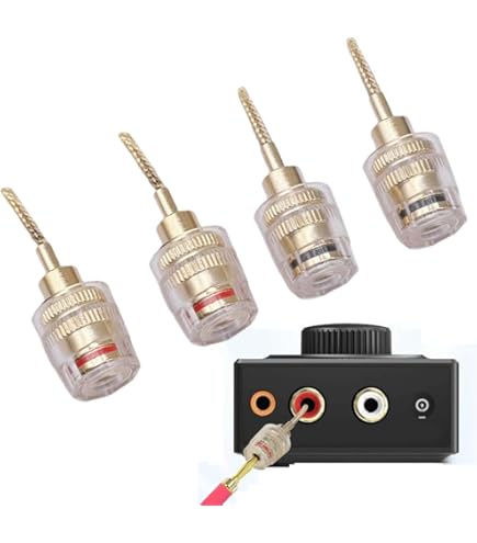Amazon | Φ4mmバナナプラグ対応 スピーカーケーブル用Yラグ端子 バナナ
