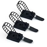 LIKEMEケーブルタイ　調節可能　配線固定マウントケーブル収納 自粘着式 配線整理 ケーブル固定具　接着ワイヤーコード 収納バンド　17個入り