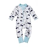 PER　ロンパース　カバーオール　ベビー服　可愛い　赤ちゃん　長袖　鯨プリント　快適　女の子　男の子　コットン (73)