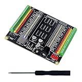 Freenove ESP32 / ESP32-S3 WROVER WROOM用ブレークアウトボード、ピンヘッダー付き端子台シールドHAT、5V 3.3V電源出力、GPIOステータスLED
