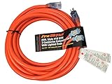 ProStyle 10 Gauge SJTW 3 Conductor 25 Foot Extension Cord With Lighted Ends - Orange [並行輸入品]