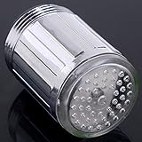 Firlar 蛇口 水が光る LEDライト 水流 発光 節水 暗闇、台所、浴室用 癒し系 電池不要 3色 感温型