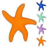 B-PING 赤ちゃん ヒトデ/かいせい　ベビーの歯がため 歯固め (3ヶ月から対象) 食品グレードシリコーン 知育玩具 新生児贈り物 (オレンジ)